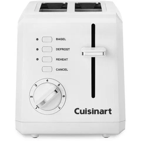2-Slice White 900-Watt Toaster