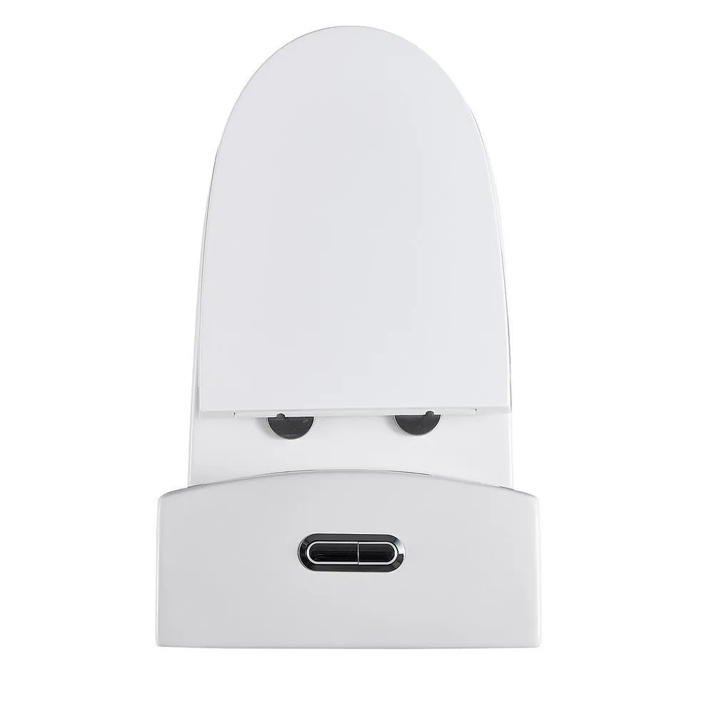 1-Piece 1.28 GPF Dual Flush High Efficiency Elongated Toilet in White, Seat Included, photo 3 of 7