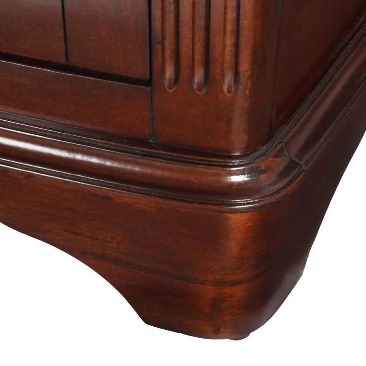 Terryn 31 in. W x 35 in. H x 20 in. D Vanity in Cherry with Granite Vanity Top in Beige with White Basin, photo 2 of 7