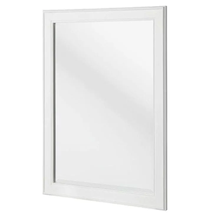 24 in. W x 32 in. H Framed Rectangular Beveled Edge Bathroom Vanity Mirror in Grey, photo 2 of 2