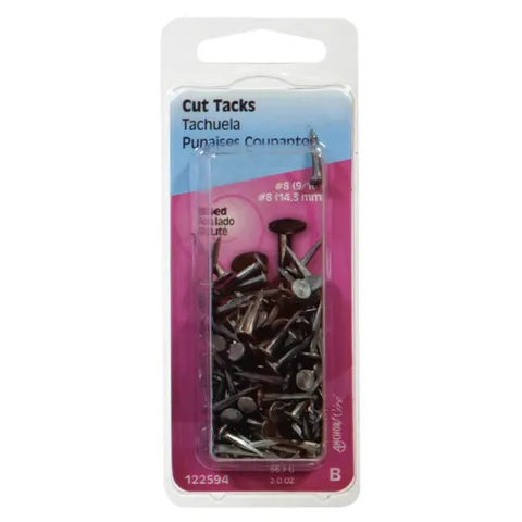 No. 8 × 9/16 in Blue Steel Cut Tacks, 2-Pack