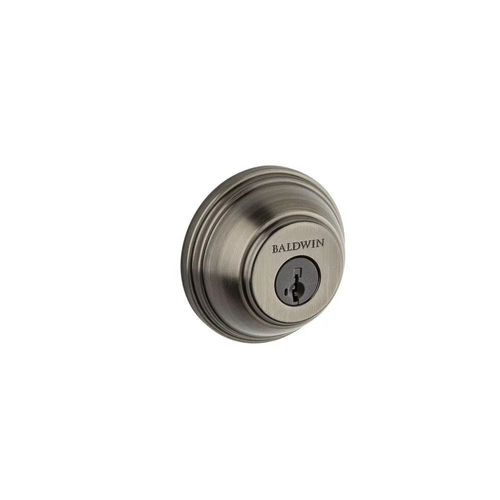 Kwikset Prestige Satin Nickel Single Cylinder Round Deadbolt Featuring SmartKey Security, photo 6 of 7