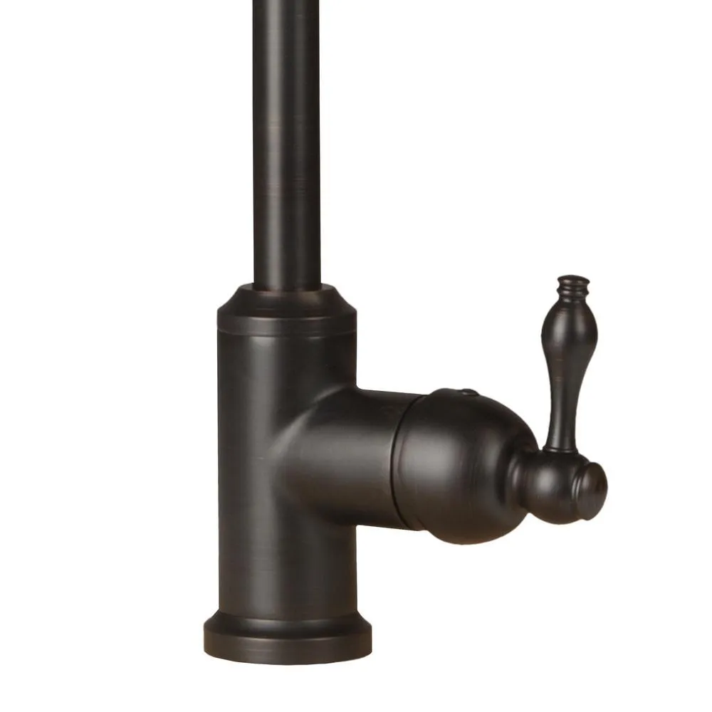 Premier Copper Products All-in-One Copper 42 in. Triple Bowl Kitchen Farmhouse Apron Front Sink with Spring Faucet in Oil Rubbed Bronze, photo 11 of 12