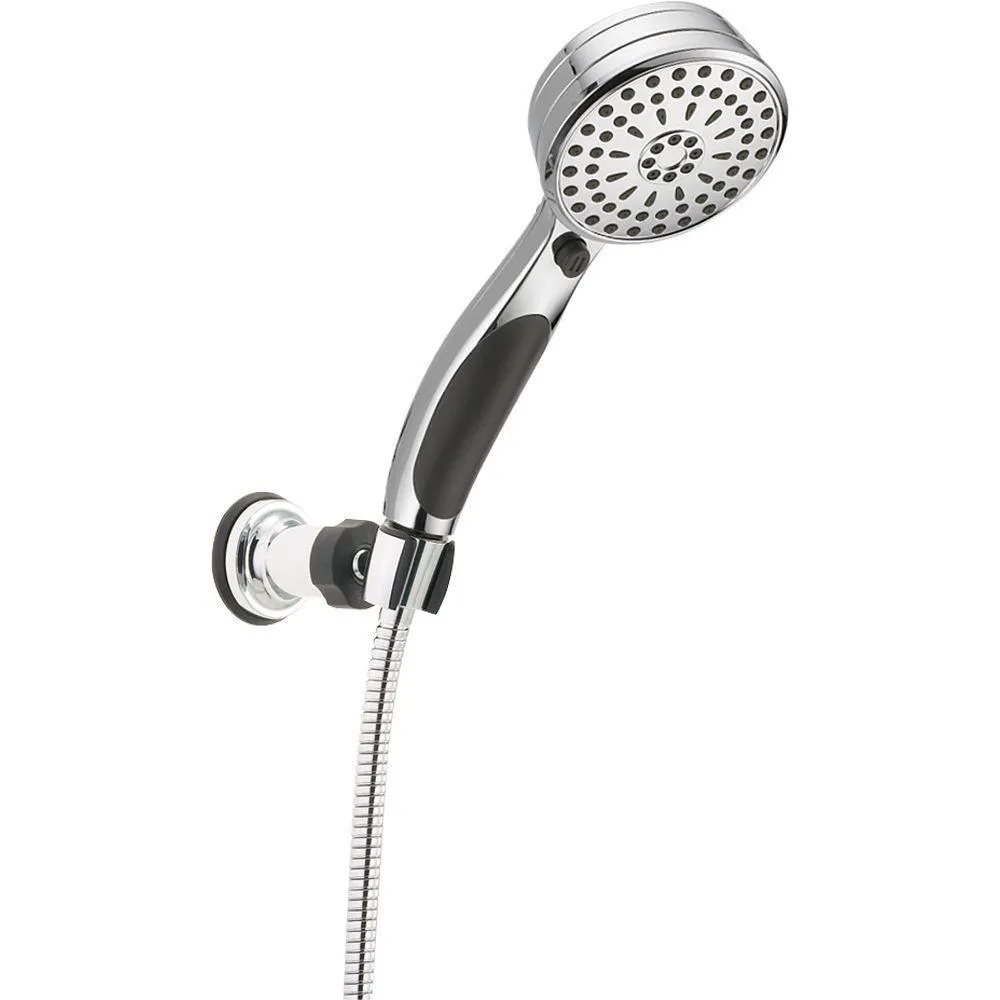 ActivTouch 9-Spray 3.6 in. Single Wall Mount Adjustable Handheld Shower Head in Matte Black, photo 3 of 5