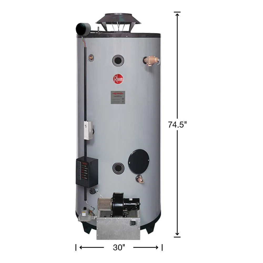 Xtreme Heavy Duty 90 Gal. 640K BTU Commercial Natural Gas ASME Mass Code Tank Water Heater, photo 2 of 5