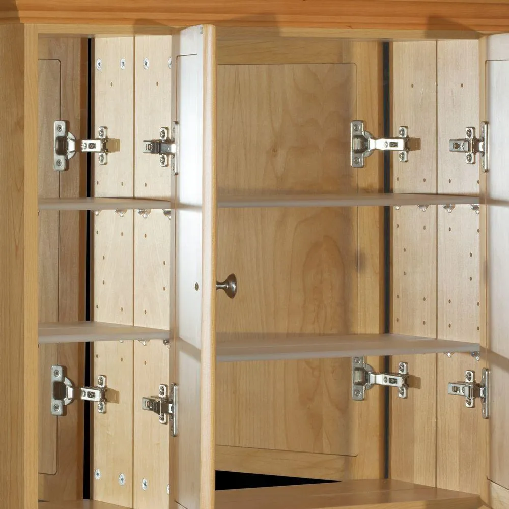 Simplicity by Strasser Ultraline 36 in. W x 27 in. H x 6-1/2 in. D Framed Tri-View Surface-Mount Bathroom Medicine Cabinet in Natural Alder, photo 3 of 4