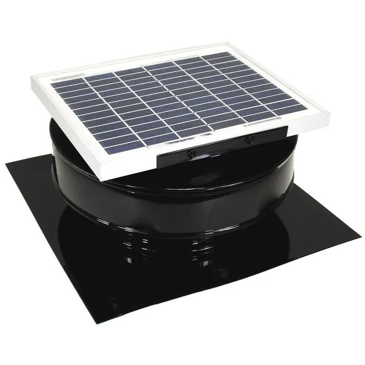 Active Ventilation 365 CFM Brown Aluminum Solar Powered Attic Fan, photo 3 of 11