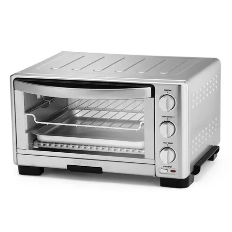 6-Slice Silver Toaster Oven Broiler