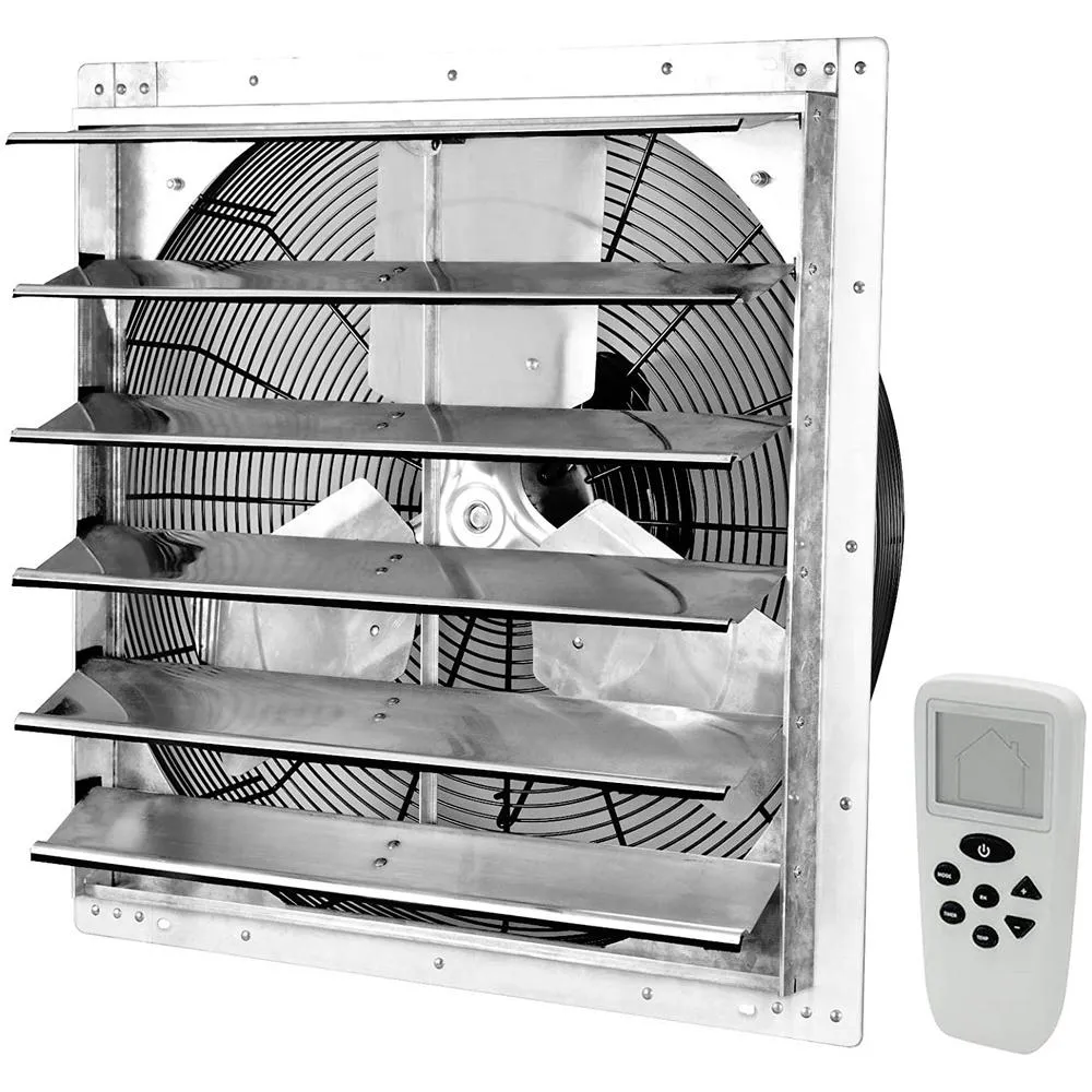 iLIVING 1200 CFM Silver Electric Powered Gable Mount Shutter Fan/Vent, photo 8 of 8