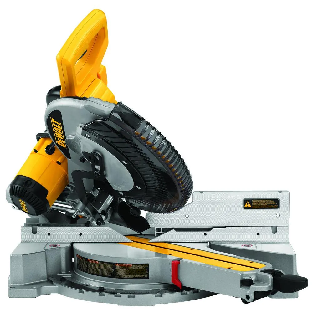 DEWALT 15 Amp Corded 12 in. Double-Bevel Sliding Compound Miter Saw with Bonus 20 Series 12 in. 60T Fine Finish Saw Blade, photo 11 of 13
