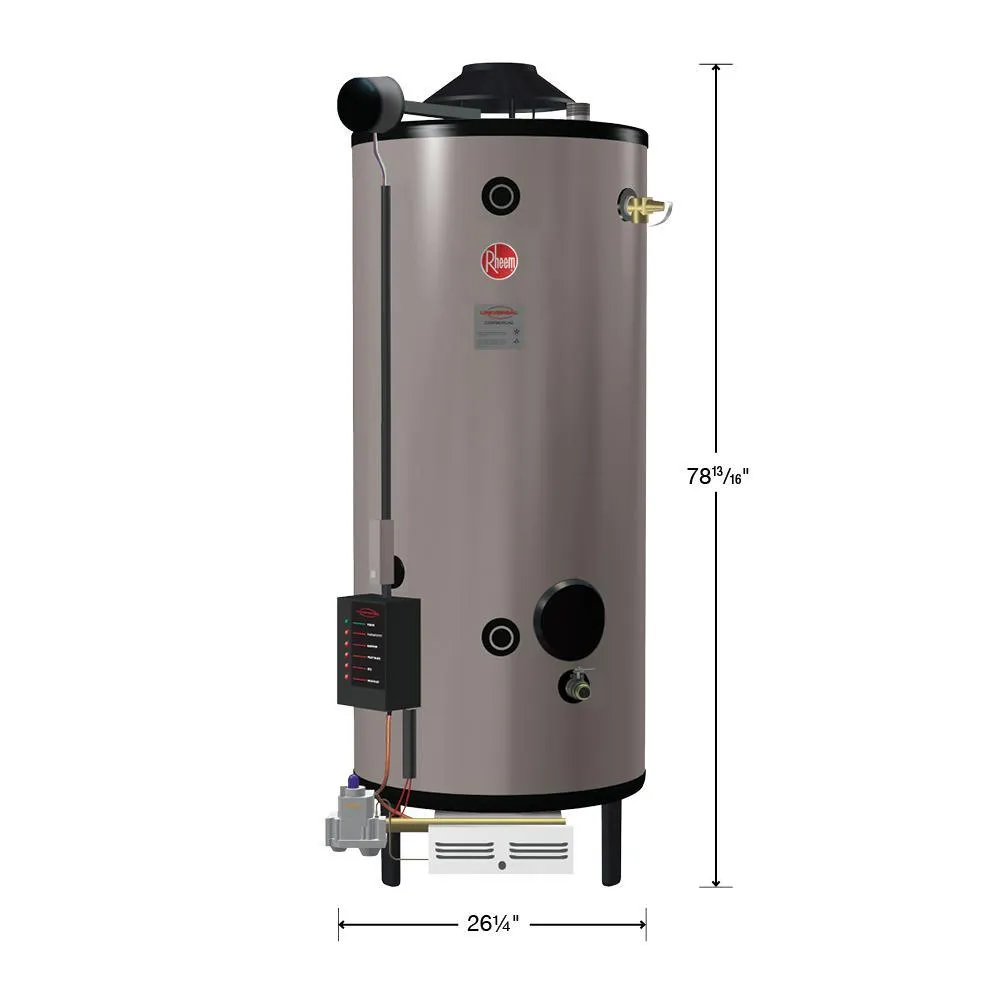 Commercial Universal Heavy Duty 85 Gal. 399.9K BTU Natural Gas ASME Tank Water Heater, photo 2 of 15