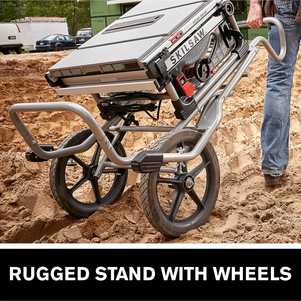 SKILSAW 10 in. Heavy-Duty Worm Drive Table Saw 15 Amp Corded Electric with Stand and Diablo Blade, photo 5 of 10