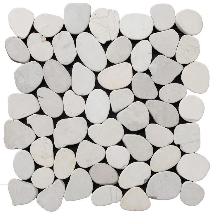 Cruz Bay Sliced Pebble Tile River Grey 11-1/2 in. x 11-1/2 in. x 9.5 mm Mesh-Mounted Mosaic Tile (10.12 sq. ft. / case), photo 3 of 11