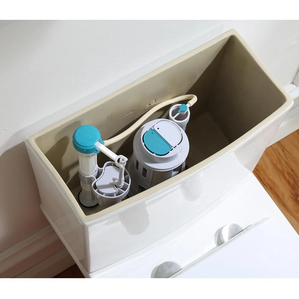 Glacier Bay Beck 2-Piece 1/1.6 GPF Dual Flush Elongated Toilet in White, Seat Included, photo 3 of 11