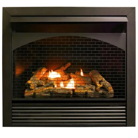 ProCom 32,000 BTU Gas Fireplace Insert Dual Fuel Technology with Remote Control
