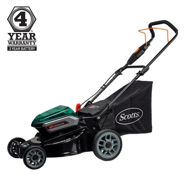 Scotts 19 in. 40-Volt Lithium-Ion Cordless Battery Walk Behind Push Mower with 5 Ah Battery and Charger Included, photo 5 of 6