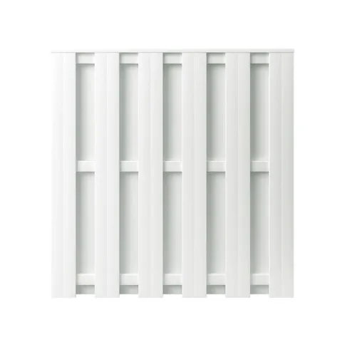 Palatine 6 ft high · 6 ft wide White Vinyl Shadowbox Fence Panel - Unassembled