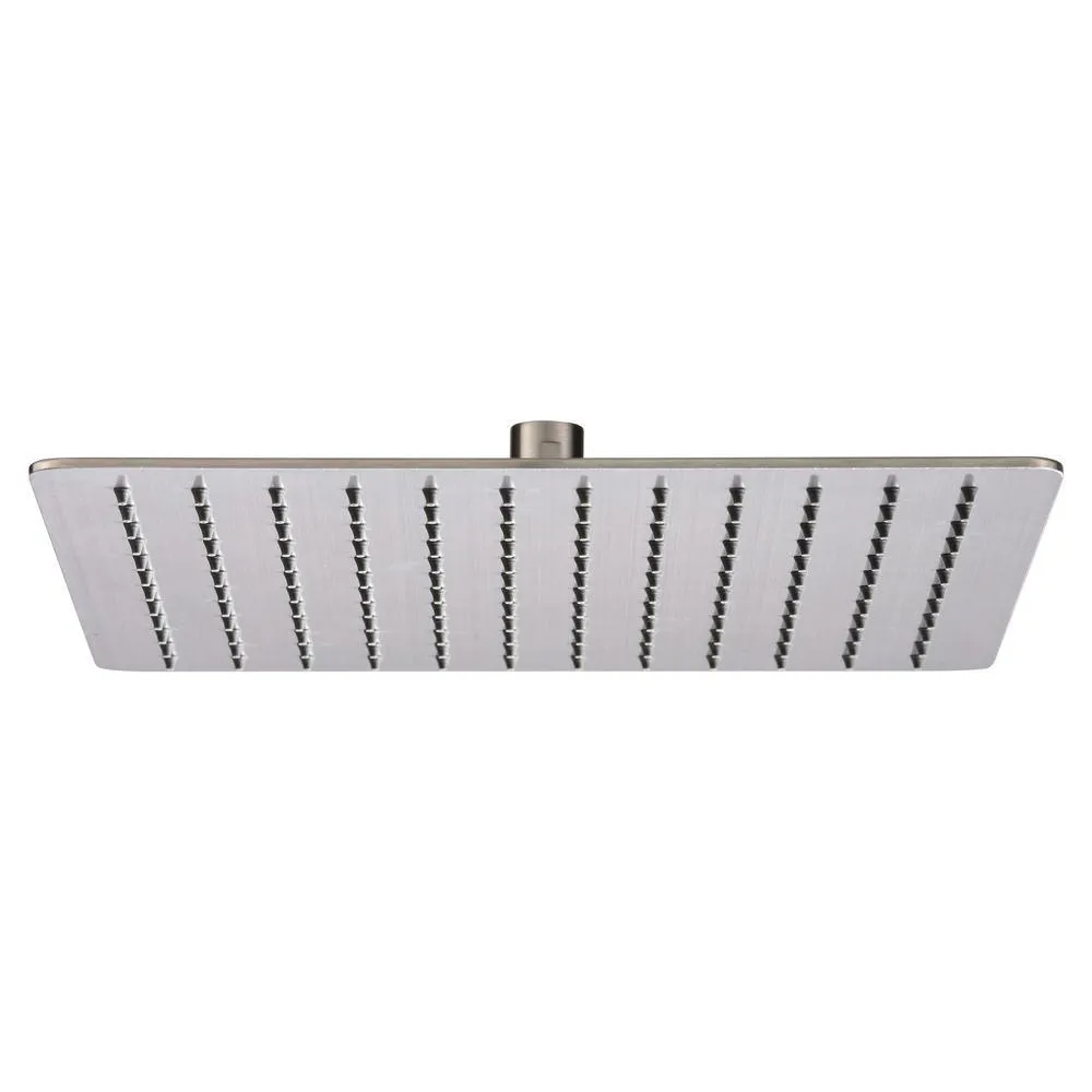 Modern 1-Spray 12 in. Single Ceiling Mount Fixed Shower Head in Brushed Nickel, photo 3 of 5