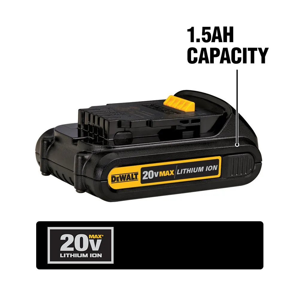 DEWALT 20-Volt MAX Lithium-Ion Cordless 1/4 in. Impact Driver with (2) Batteries 1.5Ah, Charger and Tool Bag, photo 4 of 15