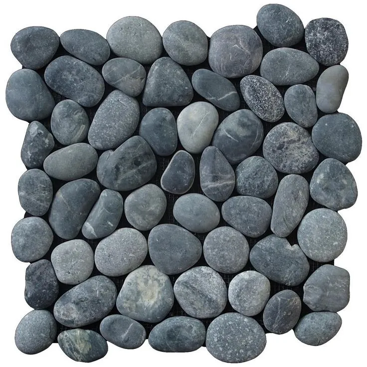 Cruz Bay Classic Pebble Tile River Grey 11-1/2 in. x 11-1/2 in. x 12.7 mm Mesh-Mounted Mosaic Tile (10.12 sq. ft. / case), photo 7 of 10