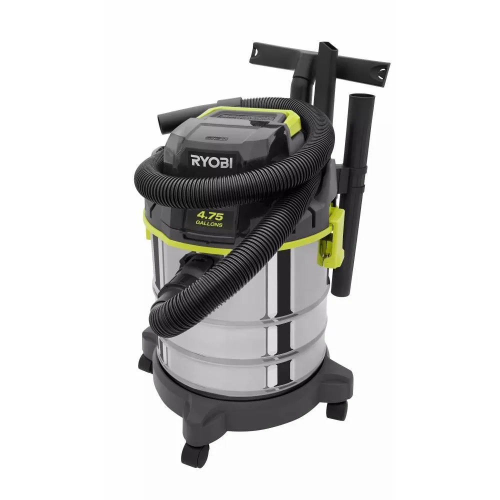ONE+ 18V Cordless 4.75 Gallon Wet/Dry Vacuum (Tool Only) with Hose, Crevice Tool, Floor Nozzle, and Extension Wands, photo 4 of 15