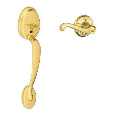 Colonial Black Door Handleset and Colonial Knob Trim