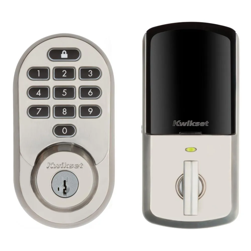 Kwikset HALO Satin Nickel Keypad Wi-Fi Electronic Single-Cylinder Smart Lock Deadbolt featuring SmartKey Security, photo 6 of 8