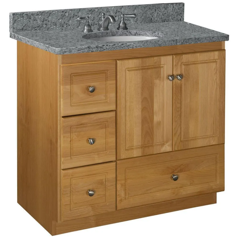 Simplicity by Strasser Ultraline 30 in. W x 21 in. D x 34.5 in. H Bath Vanity Cabinet Only with Left Drawers in Dewy Morning, photo 8 of 12