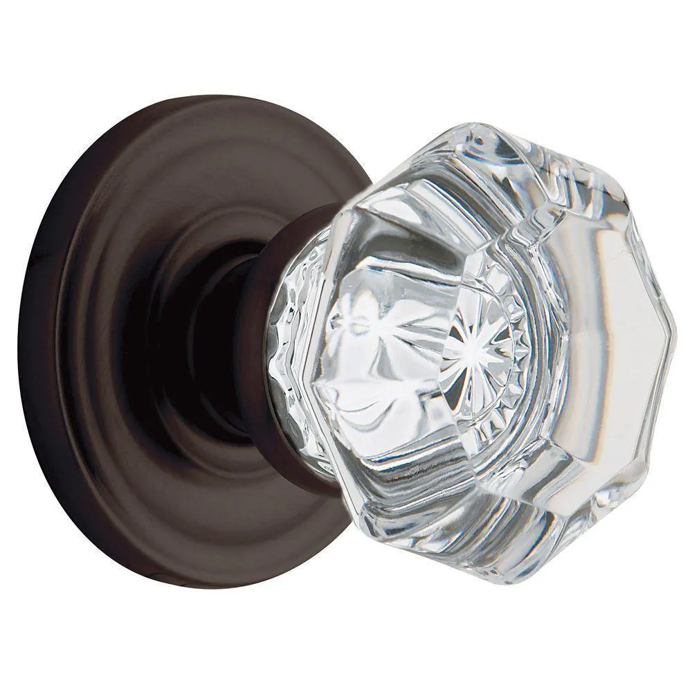 Filmore Satin Nickel Bed/Bath Crystal Door Knob, photo 6 of 8