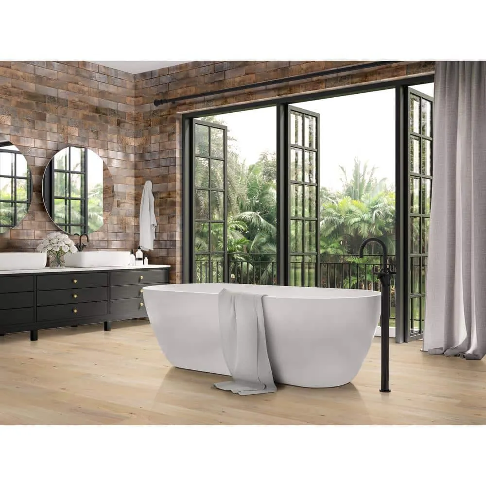 A&A Surfaces Woodridge Beach Buff Oak 0.28 in. x 6.5 in. Waterproof Wire Brushed Engineered Hardwood Flooring (1040.16 sq.ft./pallet), photo 4 of 10
