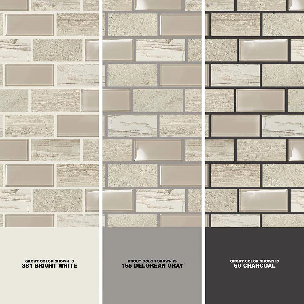 Daltile Premier Accents Beach Brick Joint 11 in. x 13 in. x 6 mm Glass Mosaic Wall Tile (0.9 sq. ft. / piece), photo 5 of 7
