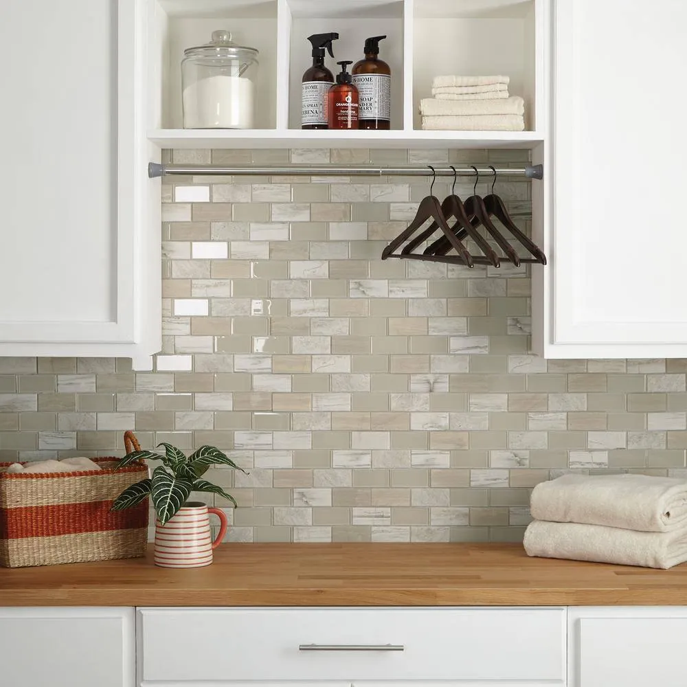 Daltile Premier Accents Beach Brick Joint 11 in. x 13 in. x 6 mm Glass Mosaic Wall Tile (0.9 sq. ft. / piece), photo 2 of 7