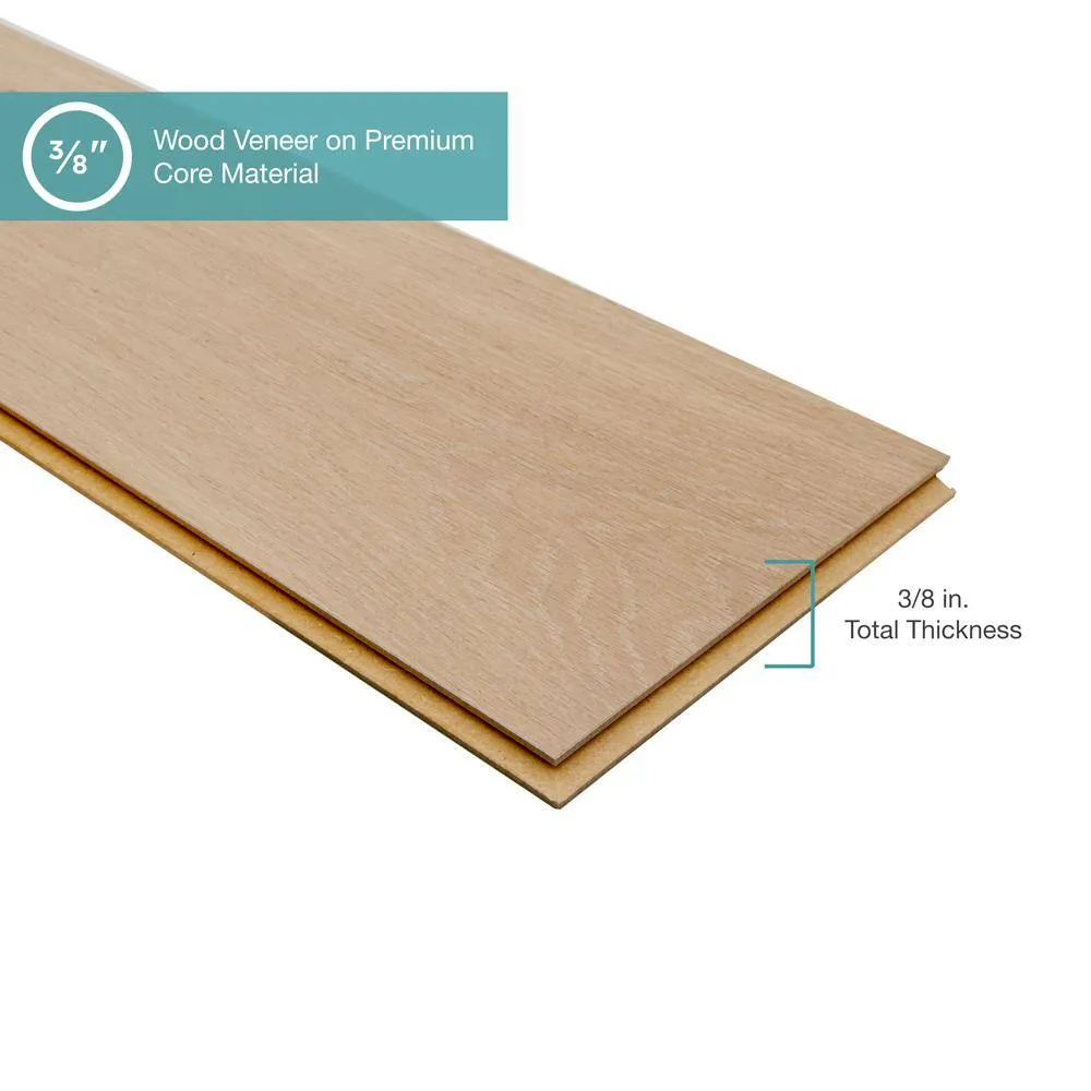Pergo Defense+ Beachwood Park Oak 3/8 in. T x 7.5 in. W Click Lock Engineered Hardwood Flooring (1104.3 sq.ft./pallet), photo 9 of 14