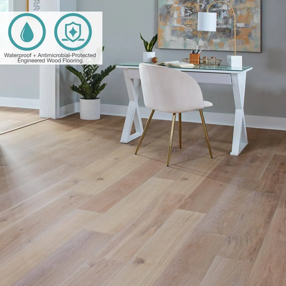 Pergo Defense+ Beachwood Park Oak 3/8 in. T x 7.5 in. W Click Lock Engineered Hardwood Flooring (1104.3 sq.ft./pallet), photo 2 of 14