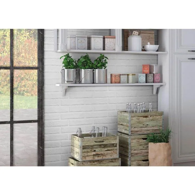 MSI Capella White Brick 2-1/3 in. x 10 in. Matte Porcelain Floor and Wall Tile (5.17 sq. ft. / case), photo 8 of 8