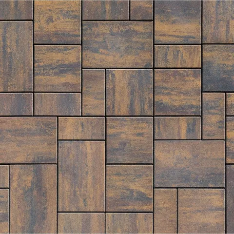 Reno 14.75 × 9.875 × 2.375 in Rectangle Beechwood Face Mix Concrete Paver Pallet