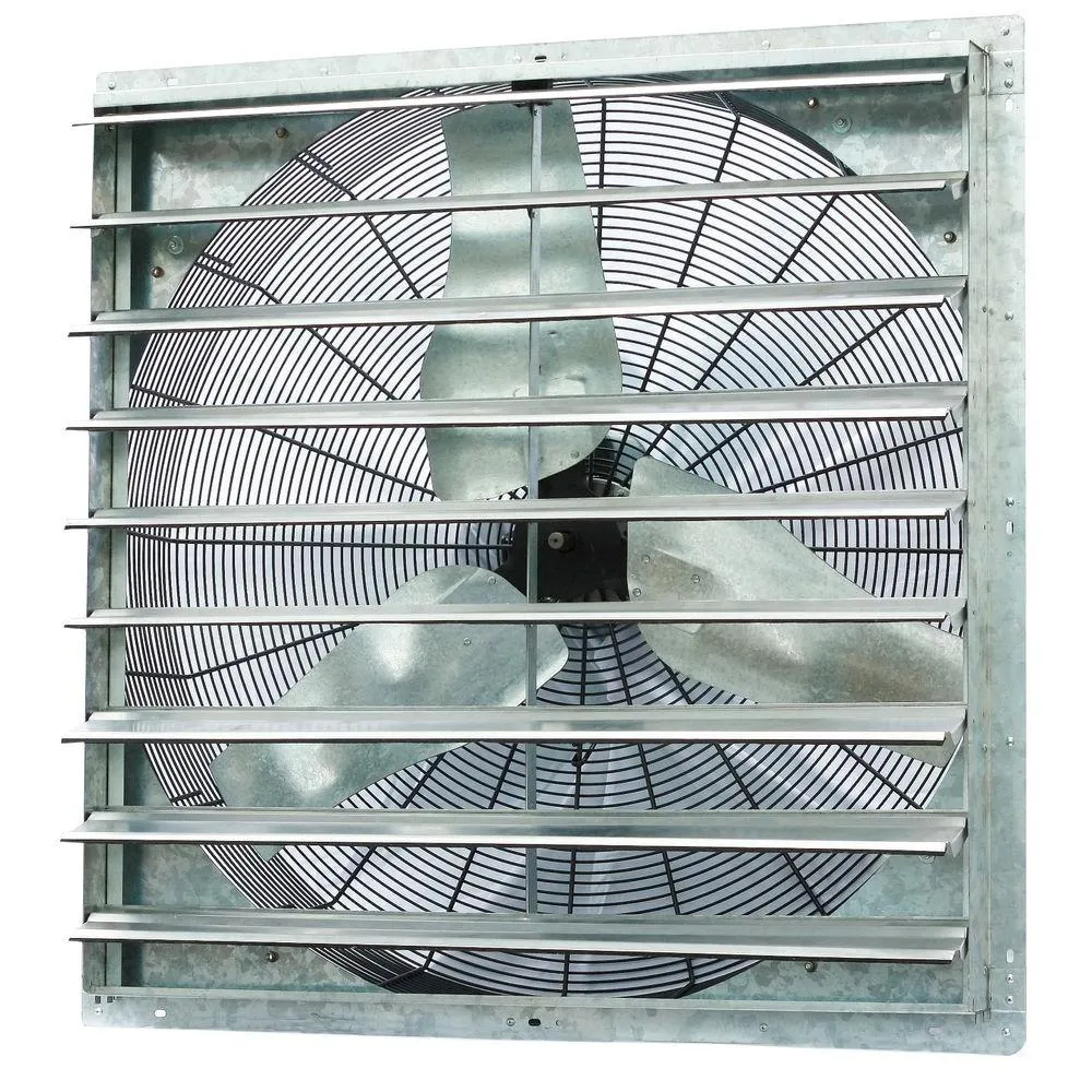 iLIVING 3852 CFM Silver Electric Powered Gable Mount Shutter Fan/Vent, photo 2 of 3