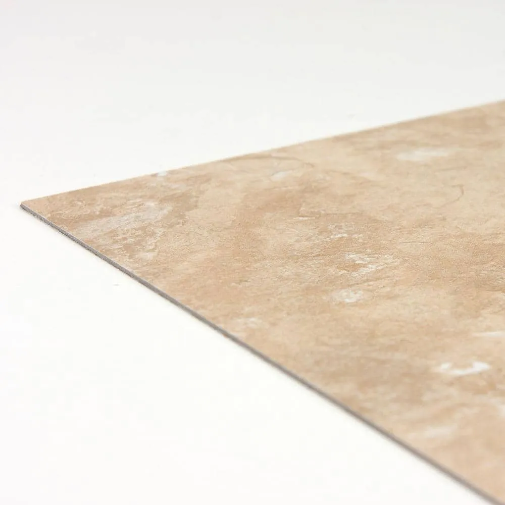 FloorPops Canyon 12 in. x 12 in. Peel and Stick Vinyl Floor Tiles, Beige Stone Look (20 Tiles, 20 sq. ft. Case), photo 5 of 8