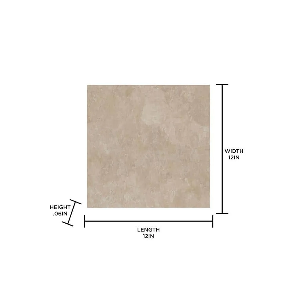 FloorPops Canyon 12 in. x 12 in. Peel and Stick Vinyl Floor Tiles, Beige Stone Look (20 Tiles, 20 sq. ft. Case), photo 6 of 8