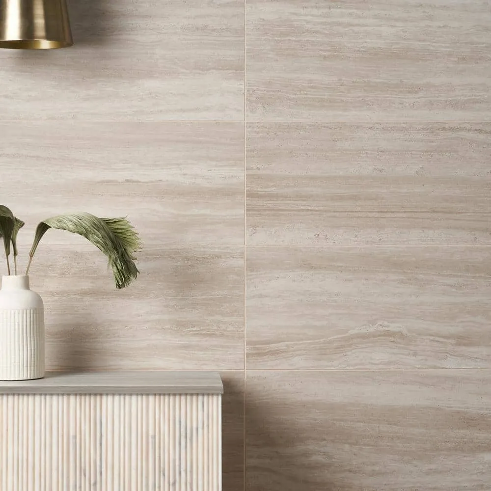 Ivy Hill Tile Atlanta Beige 11.72 in. x 23.69 in. Matte Travertine Look Porcelain Floor and Wall Tile (15.5 sq. ft./Case), photo 5 of 8