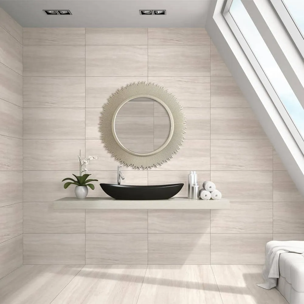 Ivy Hill Tile Atlanta Beige 11.72 in. x 23.69 in. Matte Travertine Look Porcelain Floor and Wall Tile (15.5 sq. ft./Case), photo 2 of 8