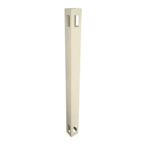 Beige Vinyl 3-Way Fence Post