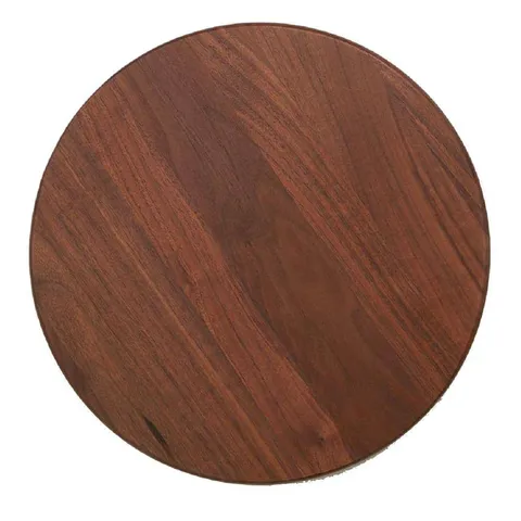 0- Shelf 18 in. Espresso Brown Metal Base Lazy Susan