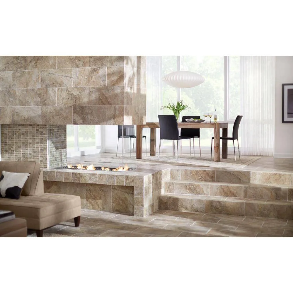 Marazzi Travisano Trevi 3 in. x 12 in. Porcelain Bullnose Trim Floor and Wall Tile (0.258 sq. ft. / piece), photo 4 of 5