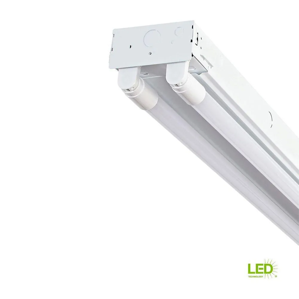 4 ft. 2-Light T8 Industrial LED White Strip Light with 1800 Lumen DLC Flex Tubes 4000K, photo 6 of 6