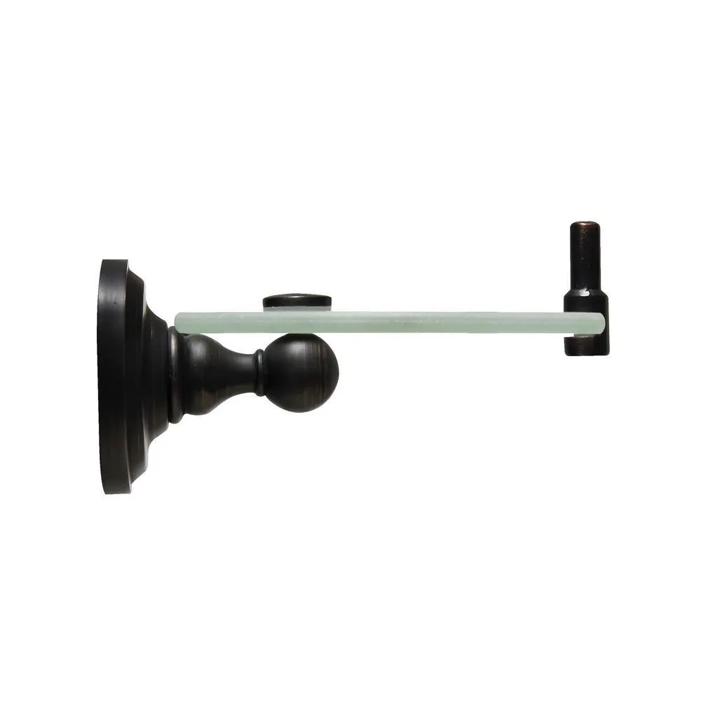 MODONA Viola 20 in. Frosted Glass Shelf with Rail in Rubbed Bronze, photo 3 of 8