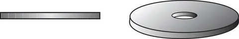 Zinc-Plated Steel 1/8 in. Fender Washer, 100-Pack