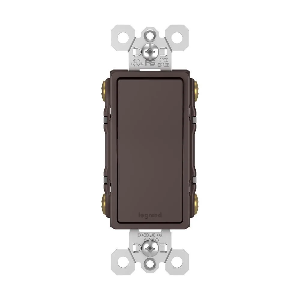radiant 15 Amp 120-Volt 4-Way Rocker Light Switch, Nickel, photo 3 of 3
