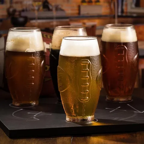 Football 23 oz. Tumbler Glass Set (8-Pack)