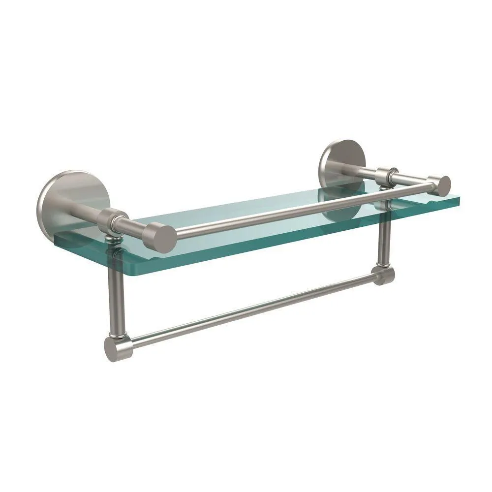 Allied Brass 16 in. L x 5 in. H x 5 in. W Clear Glass Bathroom Shelf with Towel Bar in Oil Rubbed Bronze, photo 3 of 14